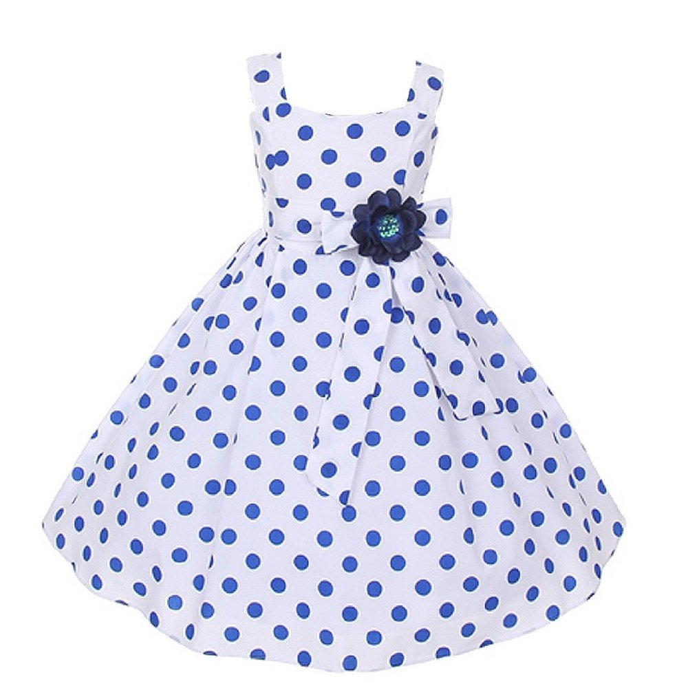 Big Girls Adorable Yoru Chiffon One Shoulder Floral Flowers Girls Dress Royal 12